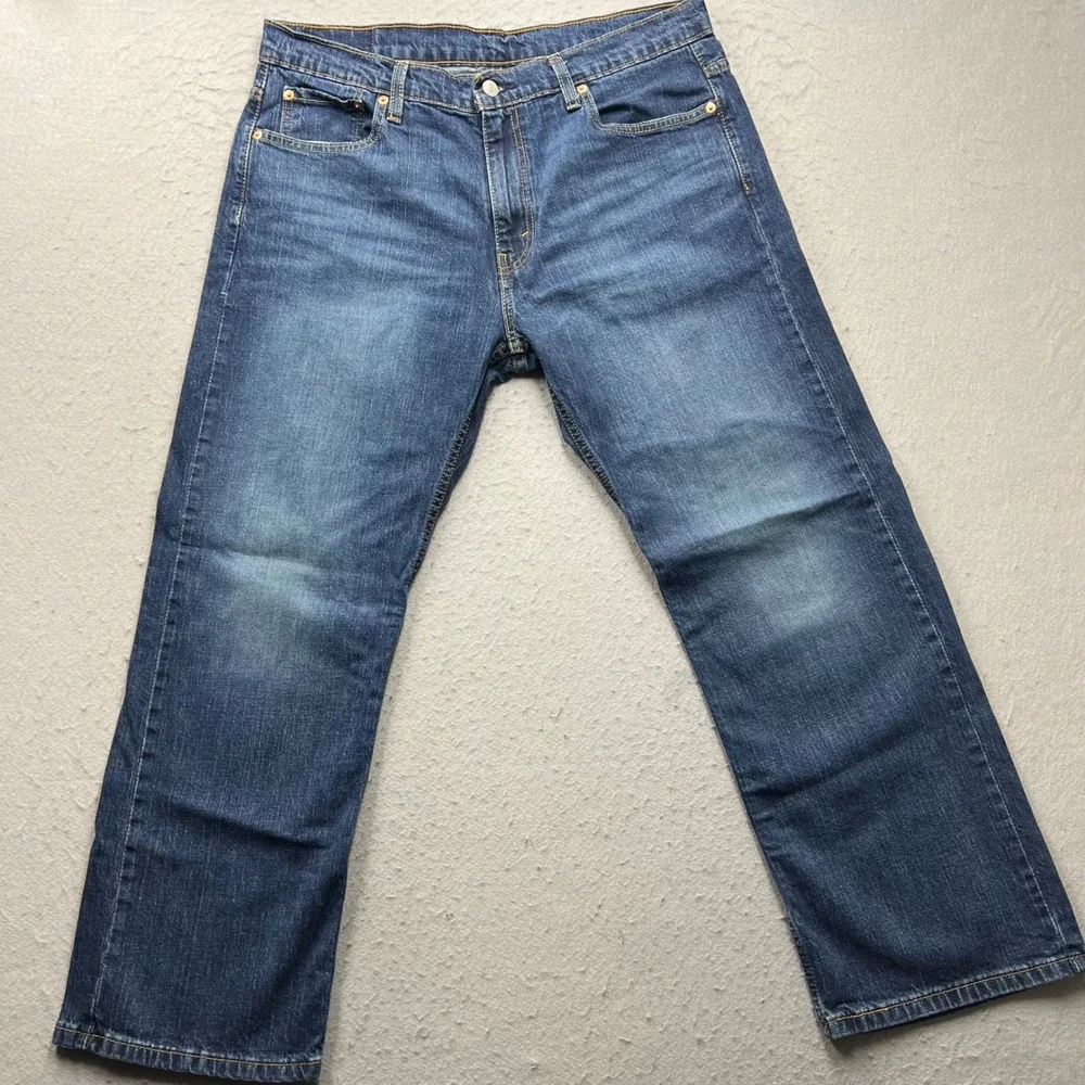 Levis 569 Loose Straight Jeans Mens W34 L30 Blue Denim Relaxed Fit Pants 2352